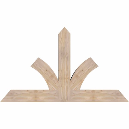 Ekena Millwork Richland Smooth Timber Gable Bracket, Douglas Fir, 60"W x 35"H x 5 1/2"D x 5 1/2"F, 14/12 Pitch GBW060X35X0606RIC00SDF